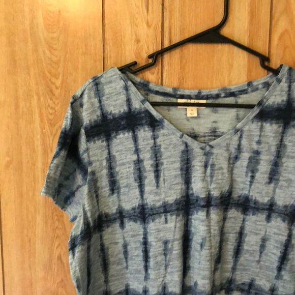 Style & Co Blue Tie Dye Plus Sized Tee Shirt 2X - Picture 3 of 12